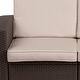 preview thumbnail 5 of 8, Faux Rattan Loveseat with All-Weather Cushions