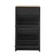 preview thumbnail 16 of 17, Merax Wood Grain Pattern Top Shoe Storage Solution with Adjustable Panel