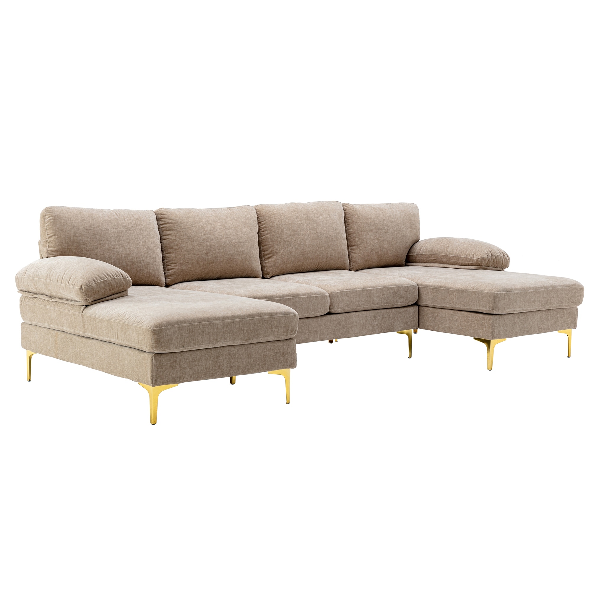 Modern Large U Shape Sectional Sofa Double Extra Wide Chaise