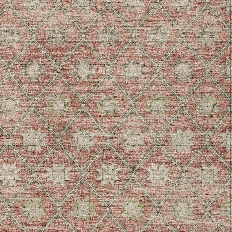 HomeRoots Floral Transitional Rectangle Outdoor Rug