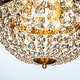 preview thumbnail 3 of 1, 4-Light Vintage And Classic Empire Chandelier With Crystal Accents