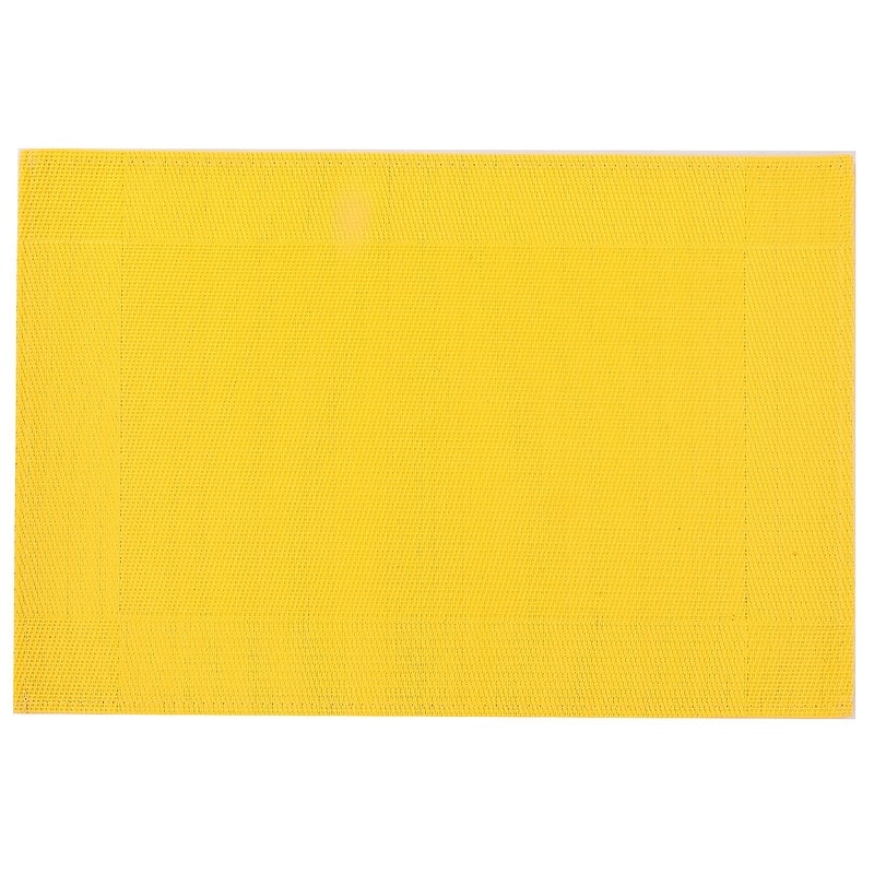 Vinyl Placemat (Classic) (Yellow) - Set of 12
