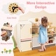 preview thumbnail 4 of 9, Wooden Play Kitchen Set with Realistic Range Hood and Refrigerator Perfect Gift for Kids - 35.5" x 9" x 25.5" (L x W x H)