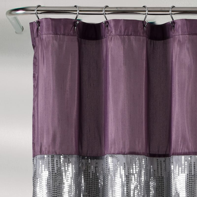 Silver Orchid Gregor Abstract Night Sky Two-tone Shower Curtain
