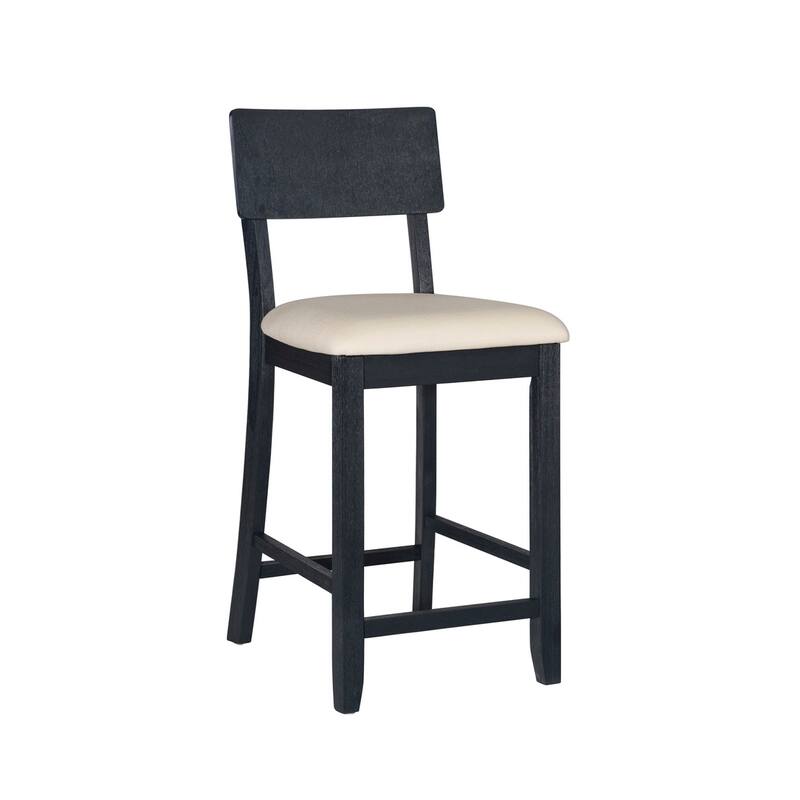 Jepson Dark Charcoal Solid Wood Counter Stool
