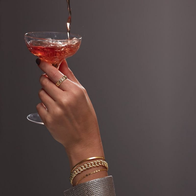 Curata 14k Yellow Gold 7" 2.8mm Flexible Herringbone Bracelet for Women