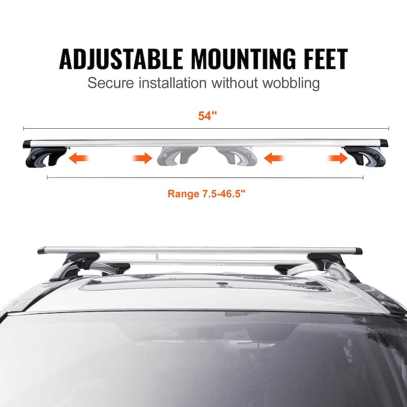 Universal Roof Rack Cross Bars, Aluminum Roof Rack Crossbars, for SUVs, Sedans, and Vans