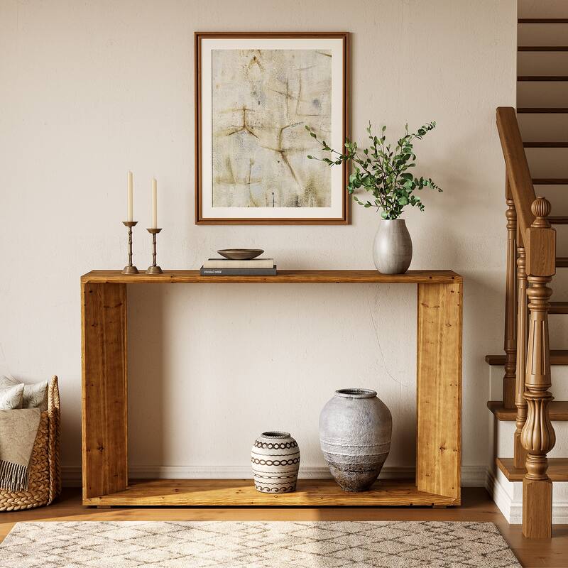55 Inch Farmhouse Entryway Table Indoor for Foyer, Hallway