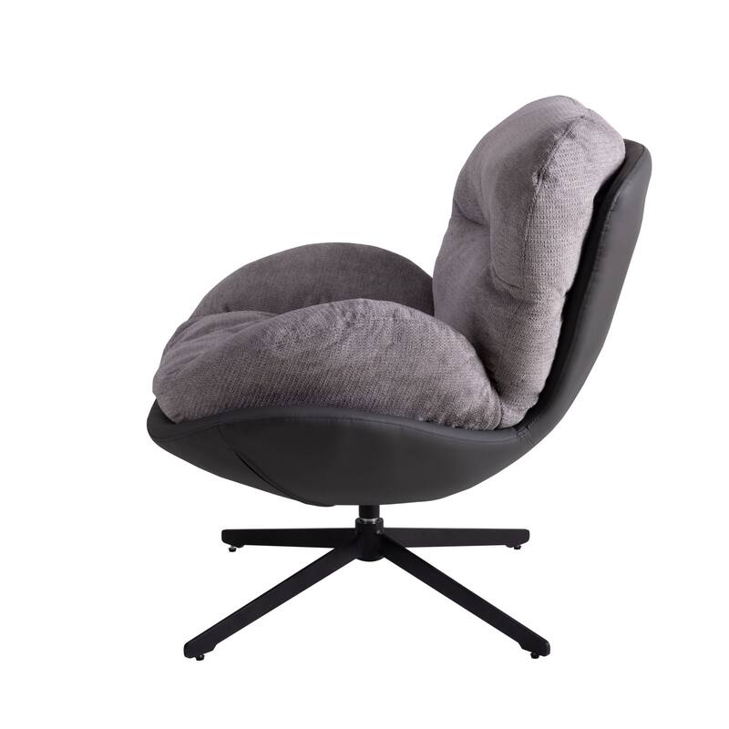 Swivel Accent Chair,Lounge Chair with Metal Base Frame,Comfy Single Leisure Sofa Chair Reading Chair with 360 Degree Swiveling
