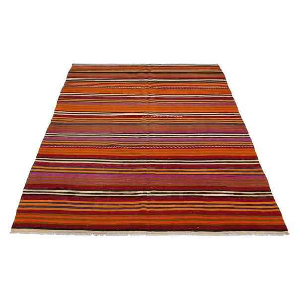 Bedroom eCarpet Gallery Area Rug for Living Room 346071 Kalista Flat-Weaves & Kilims Red Kilim 5'5 x 7'9 Hand-Knotted Wool Rug Bedroom eCarpet Gallery Area Rug for Living Room 346071 Kalista Flat-Weaves & Kilims Red Kilim 5'5 x 7'9 Hand-Knotted Wool Rug