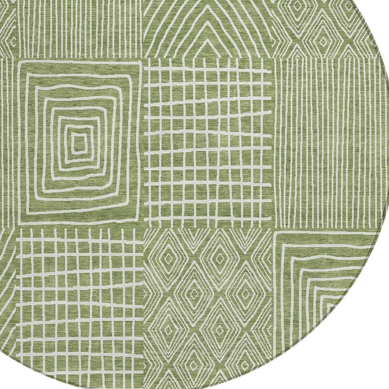 HomeRoots Geometric Transitional Rectangle Outdoor Rug