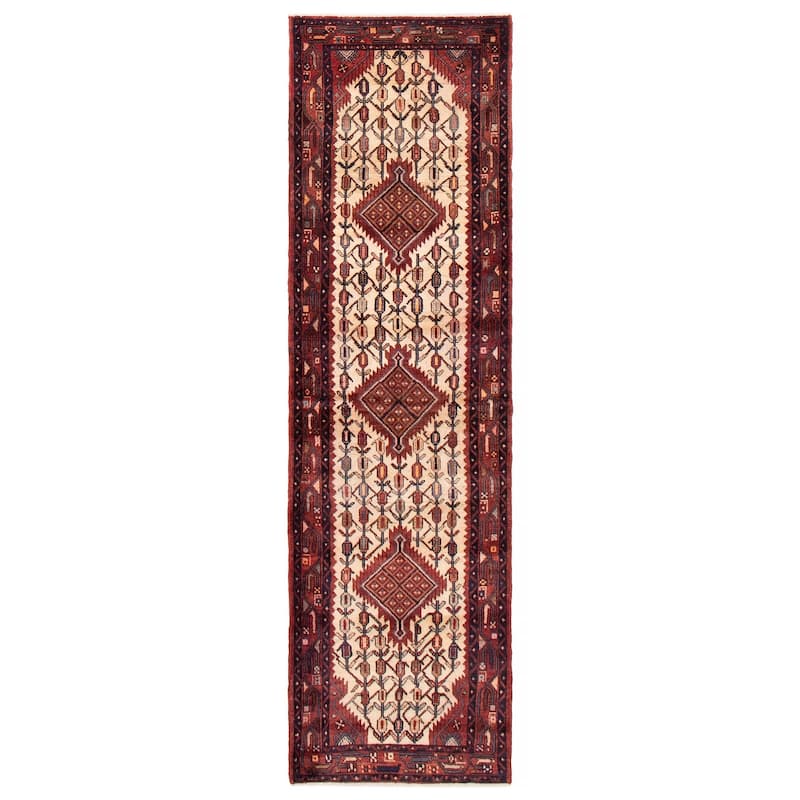 ECARPETGALLERY Hand-knotted Andelz Cream Wool Rug - 2'10 x 9'9 - Cream - 2'10 x 9'9