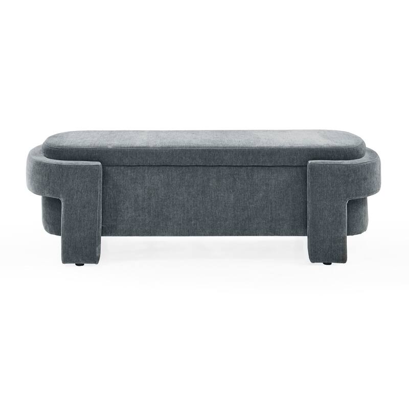Fabric Upholstered Bench with Large Storage Space for the Living Room, Entryway and Bedroom