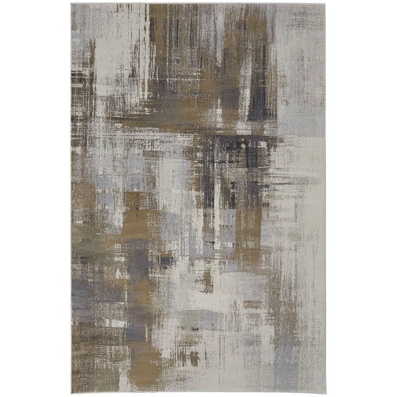 HomeRoots Abstract Bohemian Rectangle Area Rug