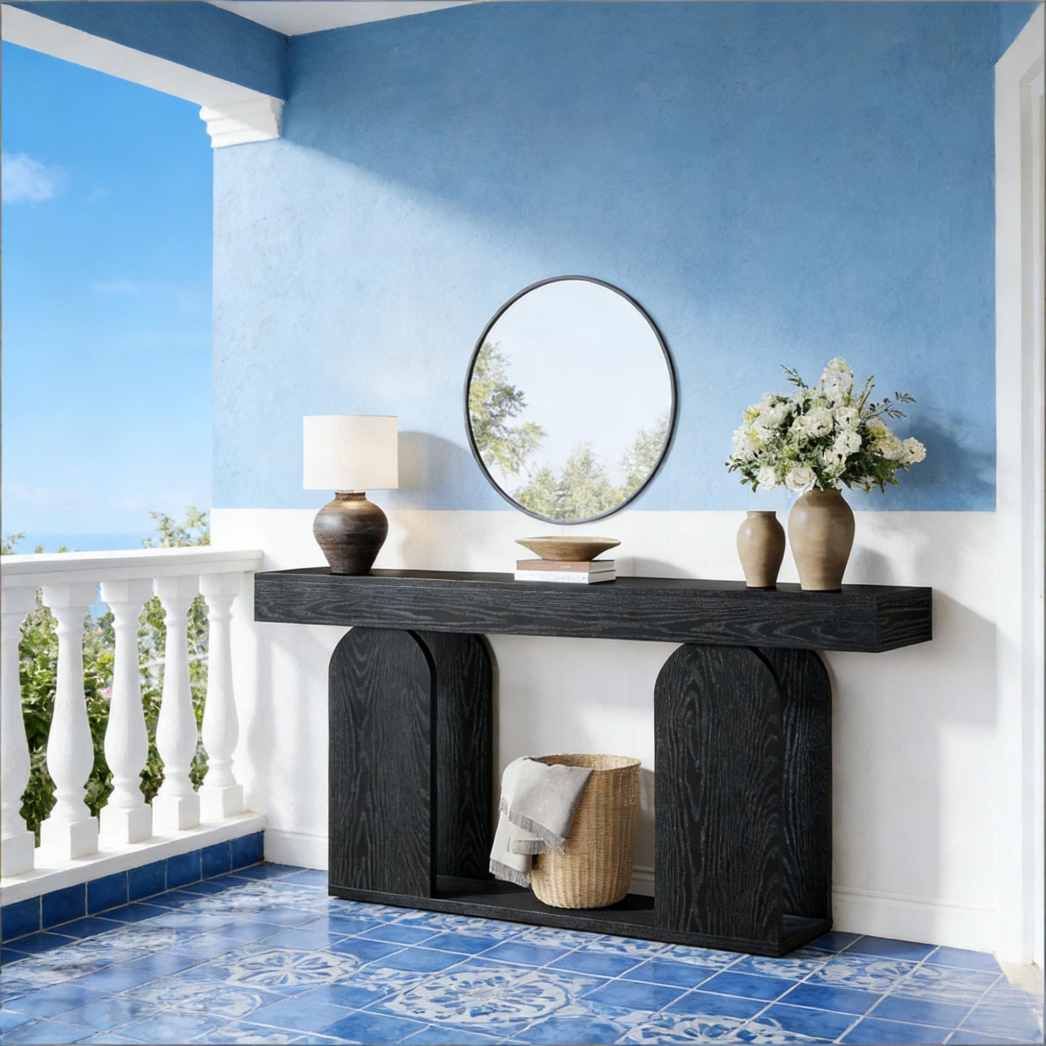 70" Durable Minimalism Console Table for Living Room and Entryway