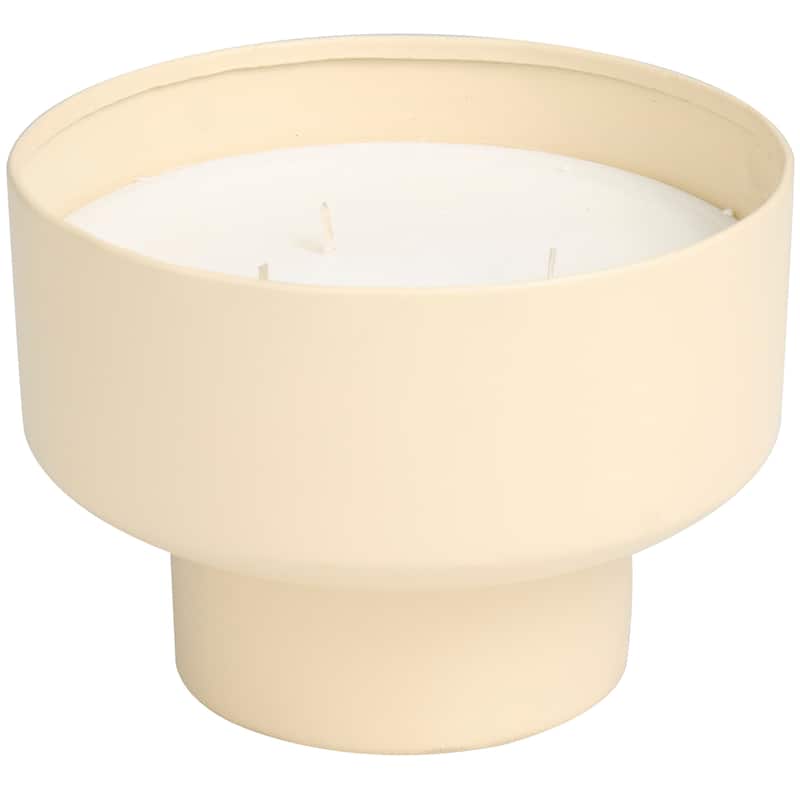 Metal Scented Matte 50 oz 3 Wick Candle with White Wax