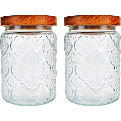 Vintage Glass Storage Jars for Kitchen and Pantry