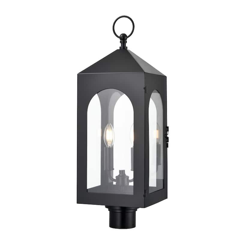 Millennium Lighting Bratton 2 Light Outdoor Post Lantern in Powder Coat Black