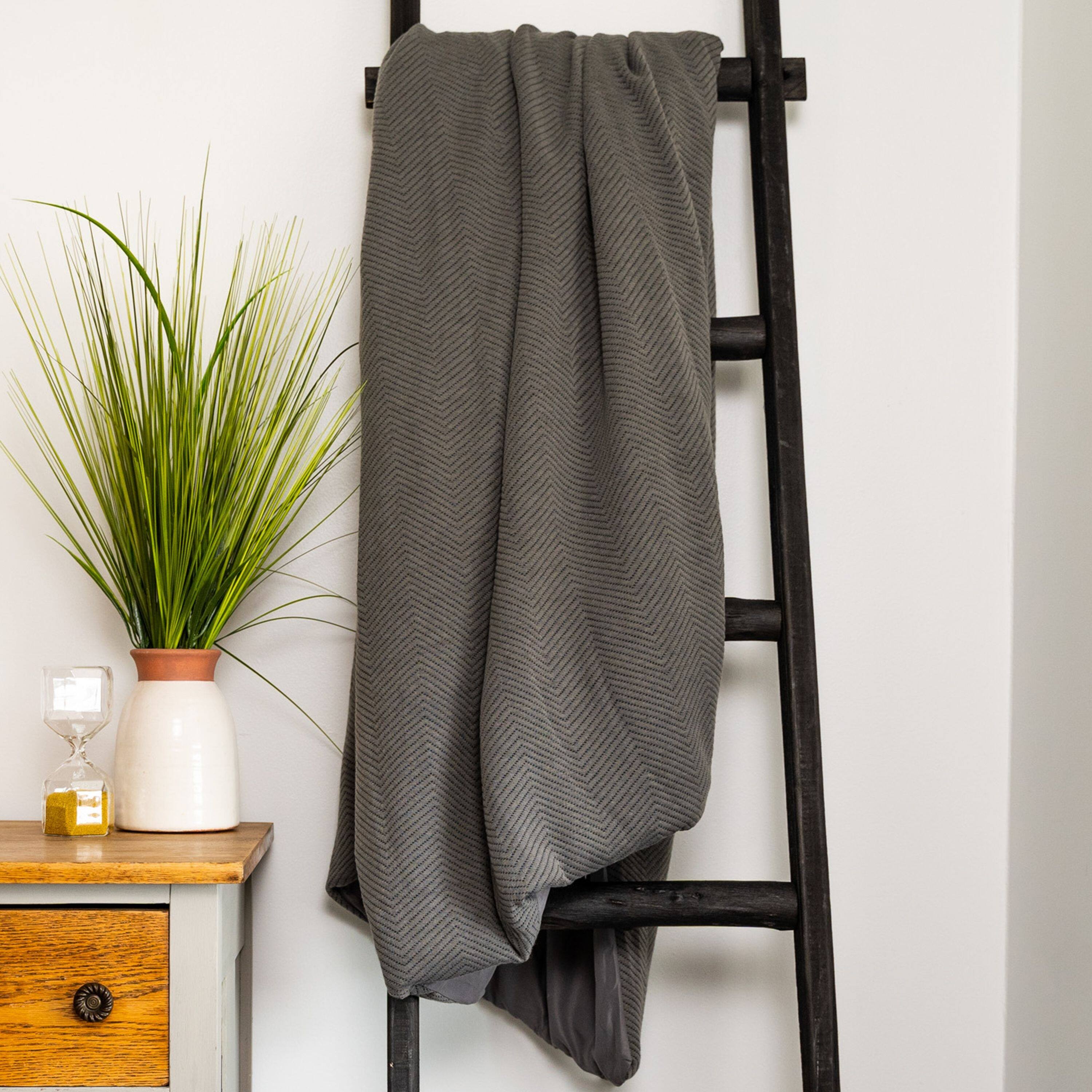 Jersey Knit Weighted Blanket with Removable Cover, 12 LB On Sale