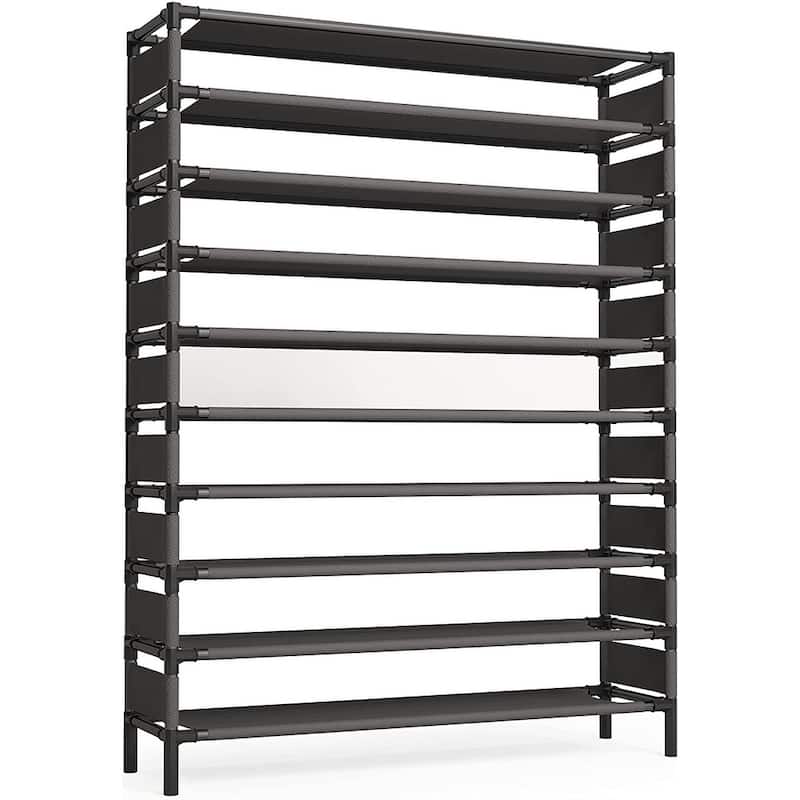 10 Tiers 50 Pair Metal Shoe Rack Shoe Shelf