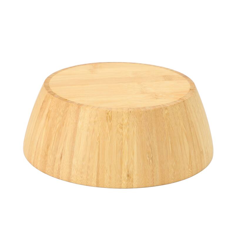 MegaChef 4 Piece 8 Inch Bamboo Wood Serving Bowl Set