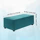 preview thumbnail 11 of 55, Stretch Foot Stool Cover Rectangular Square Foot Stool Slipcover Blue - 51.18"-62.99"