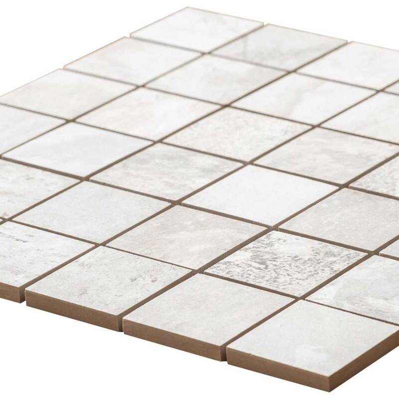 The Tile Life Wells Stone 2x2 White Porcelain Floor & Wall Tile