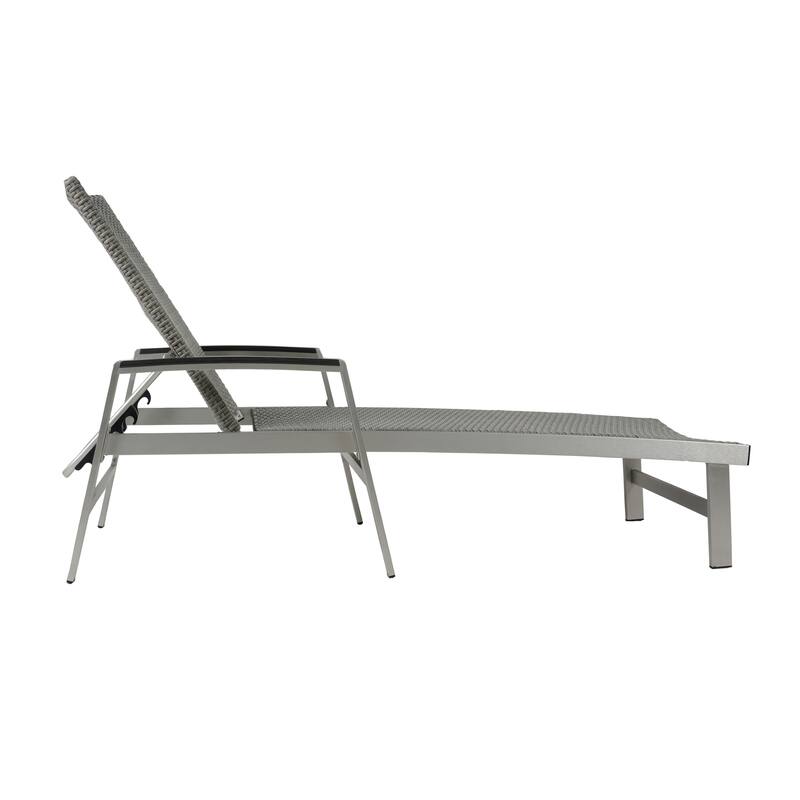 Oxton Outdoor Aluminum Chaise Lounges (Set of 4) by Christopher Knight Home