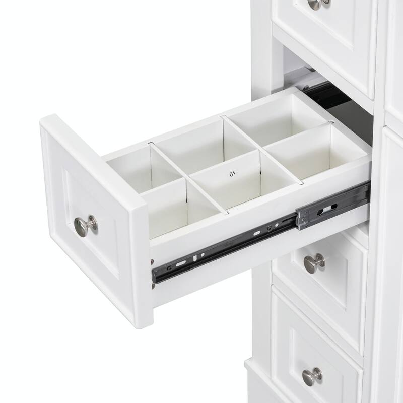 36" Bathroom Vanity with Sink Combo: Cabinet, Six Drawers