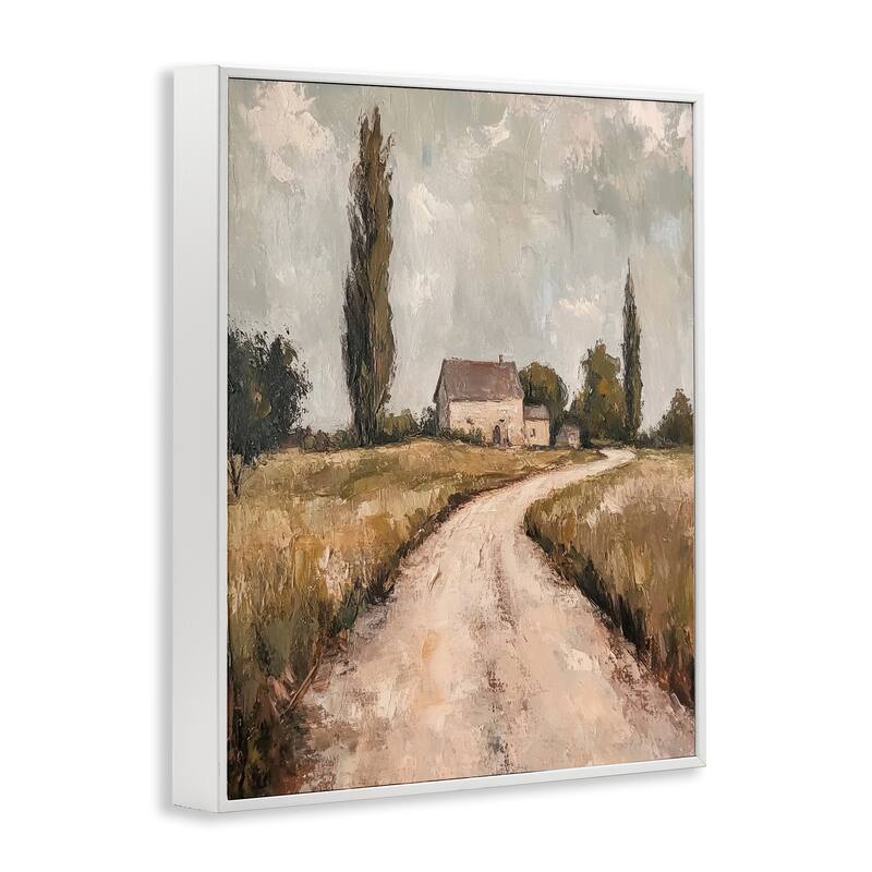 Stupell Painterly Quiet Country Framed Giclee Art Design By Petal Prints Design