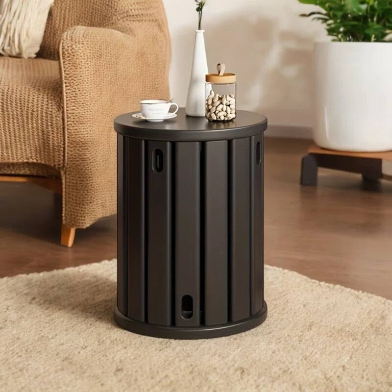 4-in-1 Wooden Stackable Stools, Set of 4 Multifunctional Chairs - Black
