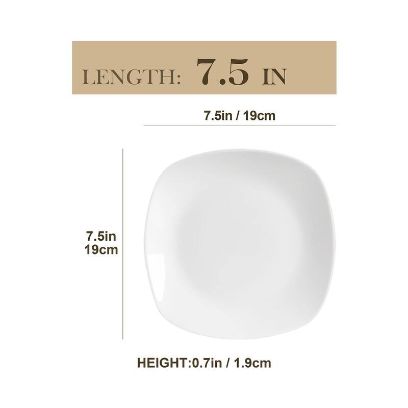 MALACASA Elisa 6 Piece Porcelain Dessert Plates