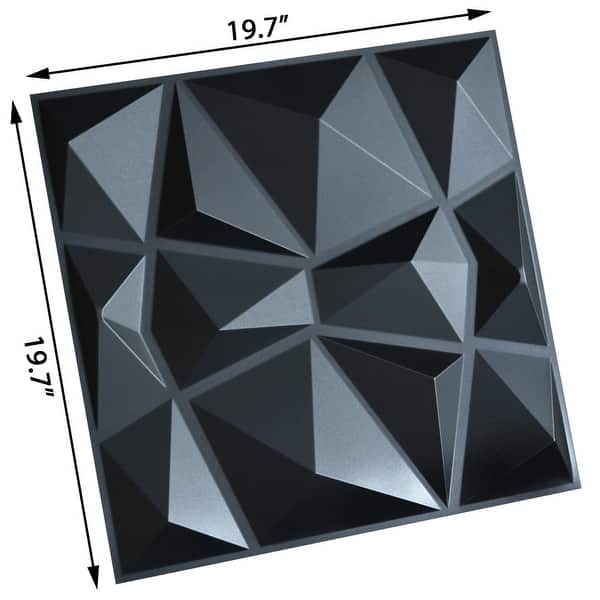 Shop Art3d 3d Wall Panels Pvc Diamond Design 32 Sq Ft