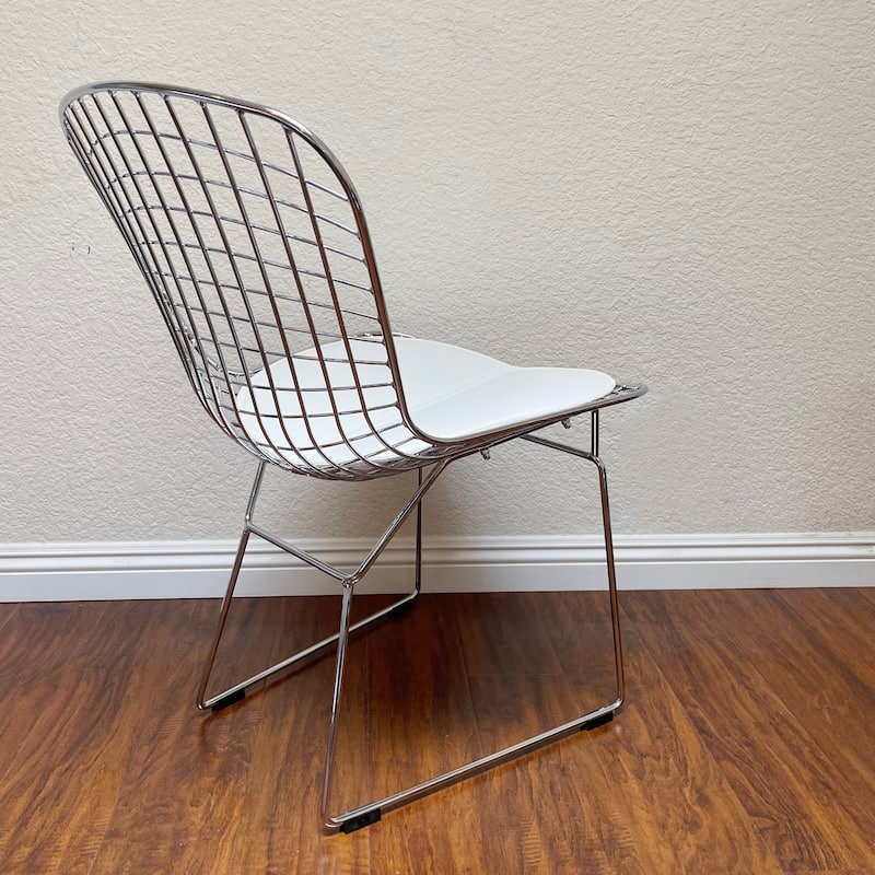 Chrome Wire Dining Side Chair (Set of 2) - N/A