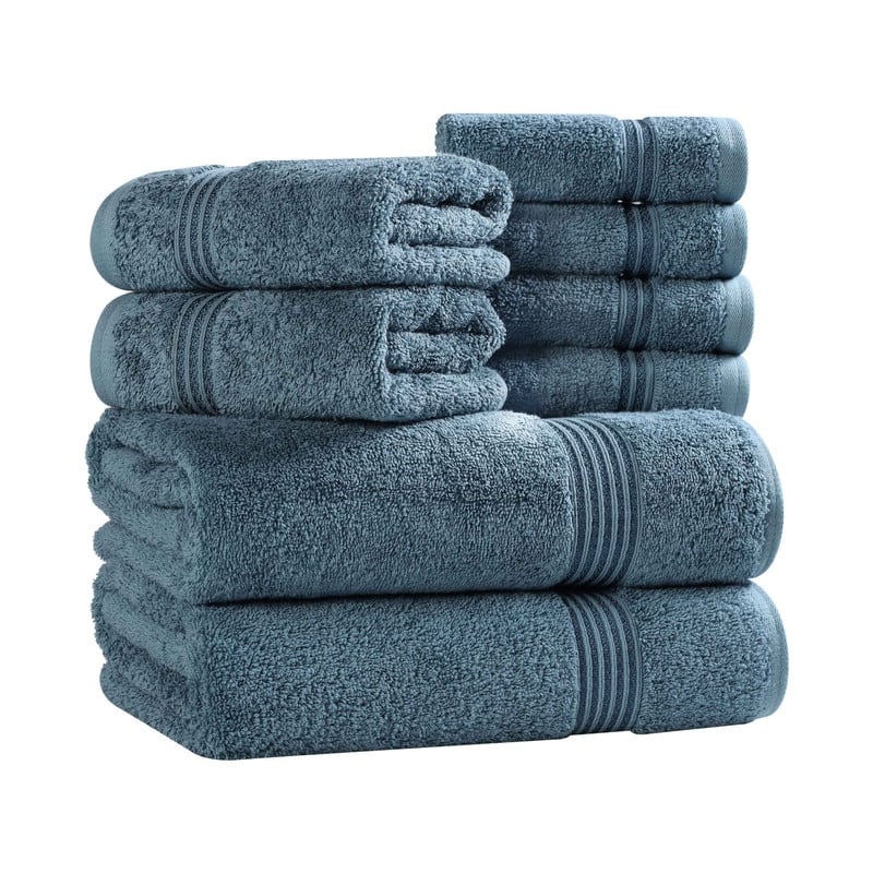 Superior Heritage Egyptian Cotton Absorbent 8-Piece Towel Set