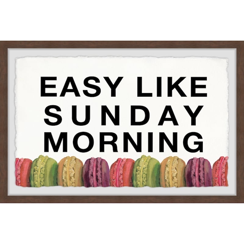 Easy like Sunday Morning VII Framed Wall Art, Elegant Home Touch - Sophisticated Artwork for Refined Décor