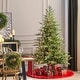 preview thumbnail 29 of 43, Glitzhome 7.5ft/9ft Pre-Lit Full Fir Artificial Christmas Tree w/Foot Pedal & Remote Control Simple Setup
