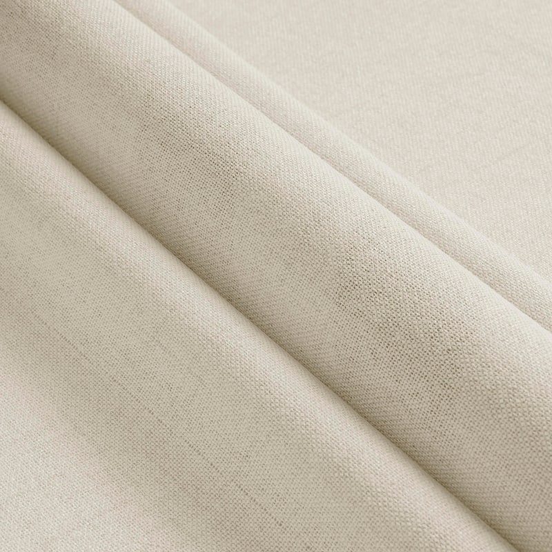 Exclusive Fabrics Farm Town Textured Faux Linen Semi Sheer Curtains (2 Panel) Window Curtains
