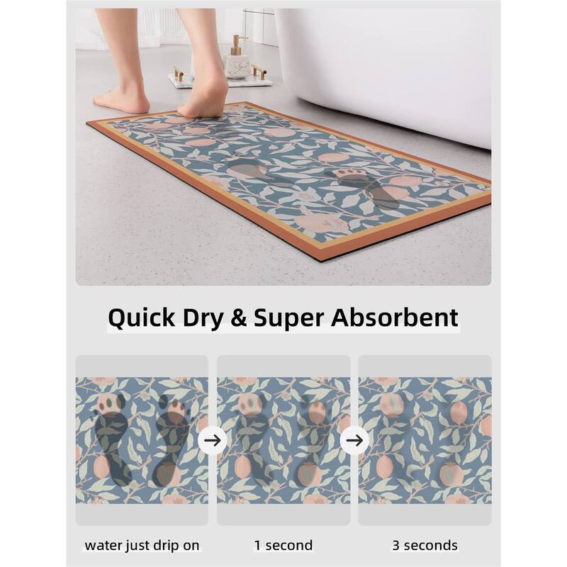 Bath Mat Rug-Thin Quick Dry