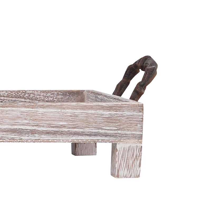 Atlas Ashwood Rectangular Natural Wood Tray - 32.5 inch Wide