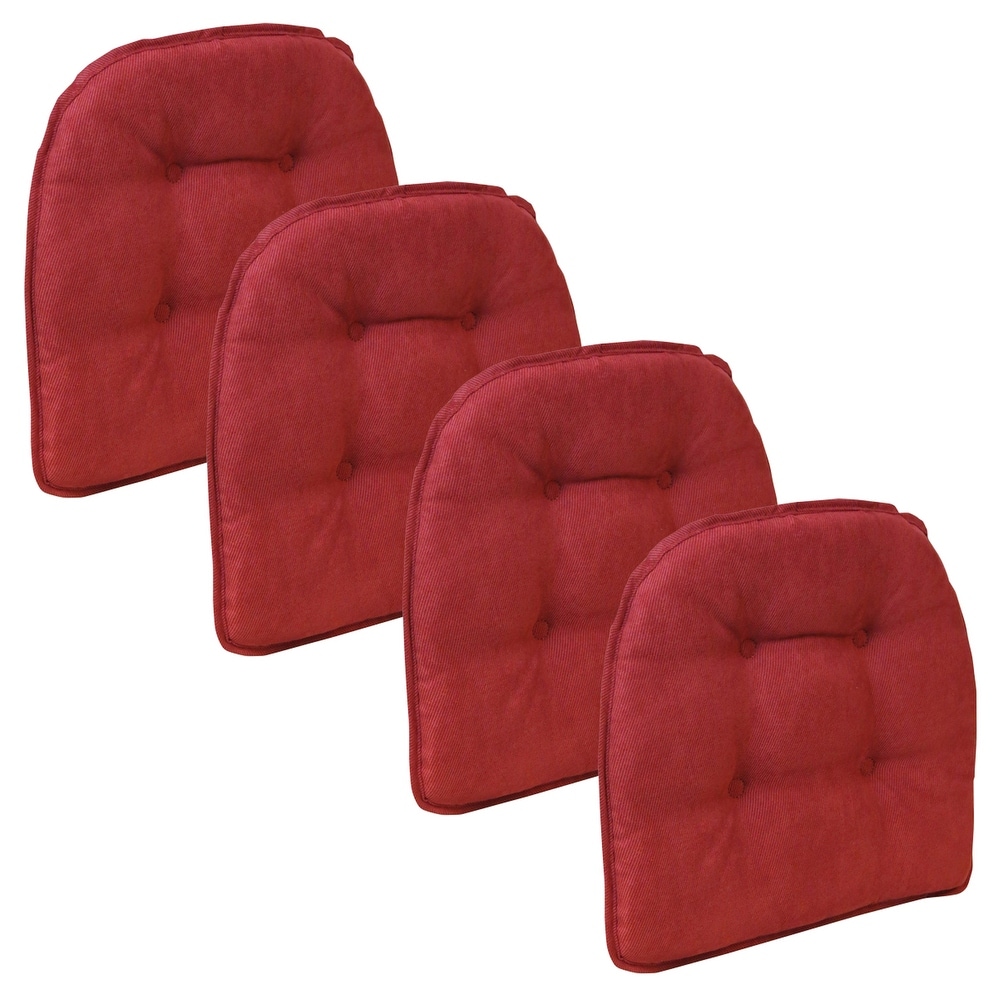 ACHIM Chase Burgundy Solid Tufted Chair Seat Cushion Chair Pad