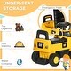 preview thumbnail 4 of 8, CAT Licensed Ride-On Excavator for Kids with Functional Shovel & Hidden Storage - Yellow