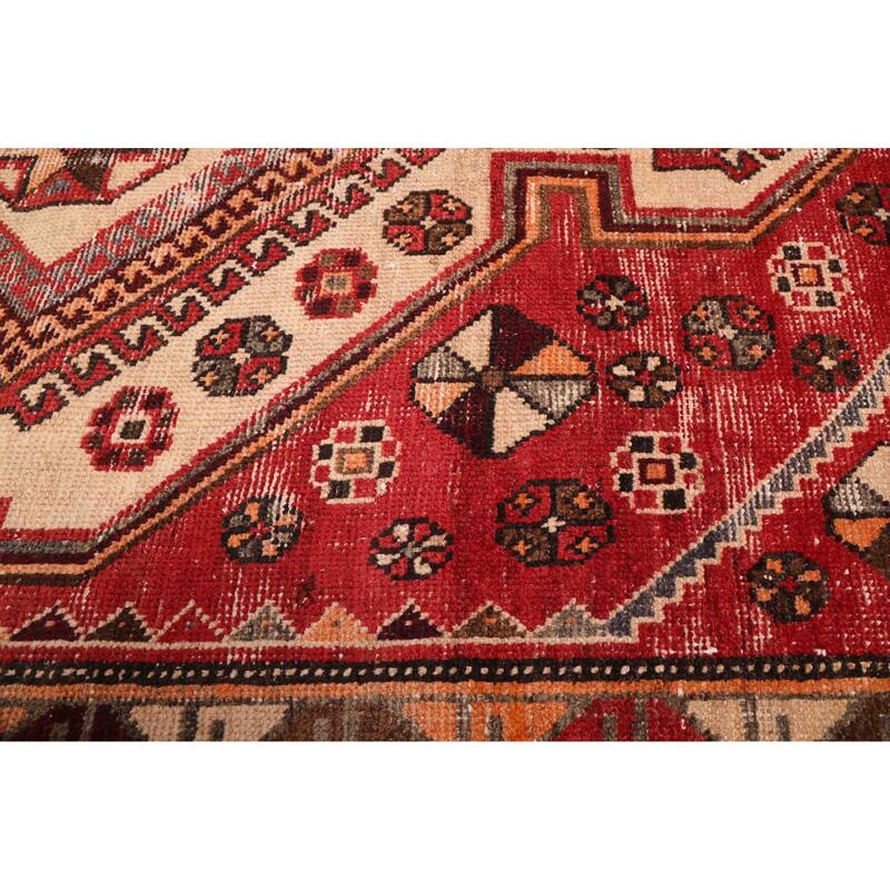 ECARPETGALLERY Hand-knotted Antalya Vintage Red Wool Rug - 4'0 x 7'7