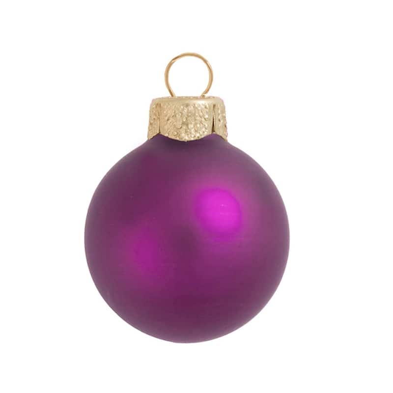 Matte Finish Glass Christmas Ball Ornaments 1.5" (40Mm) Pink 40Ct