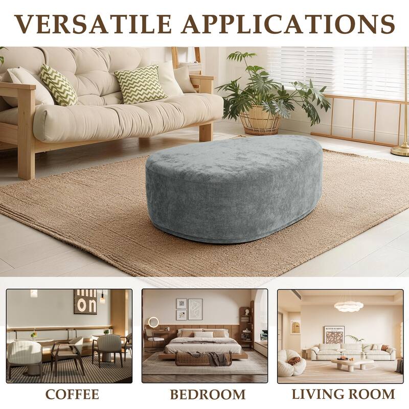 Modern Triangular Upholstered Accent Ottoman