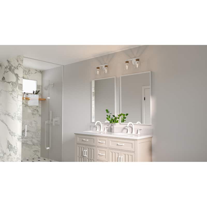 Baltic 2-Light Matte White Bath Light