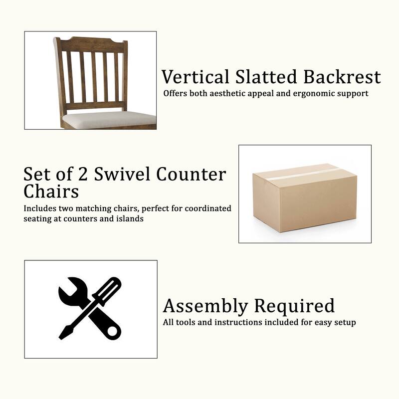 CraftPorch Classic Swivel Counter Dining Set