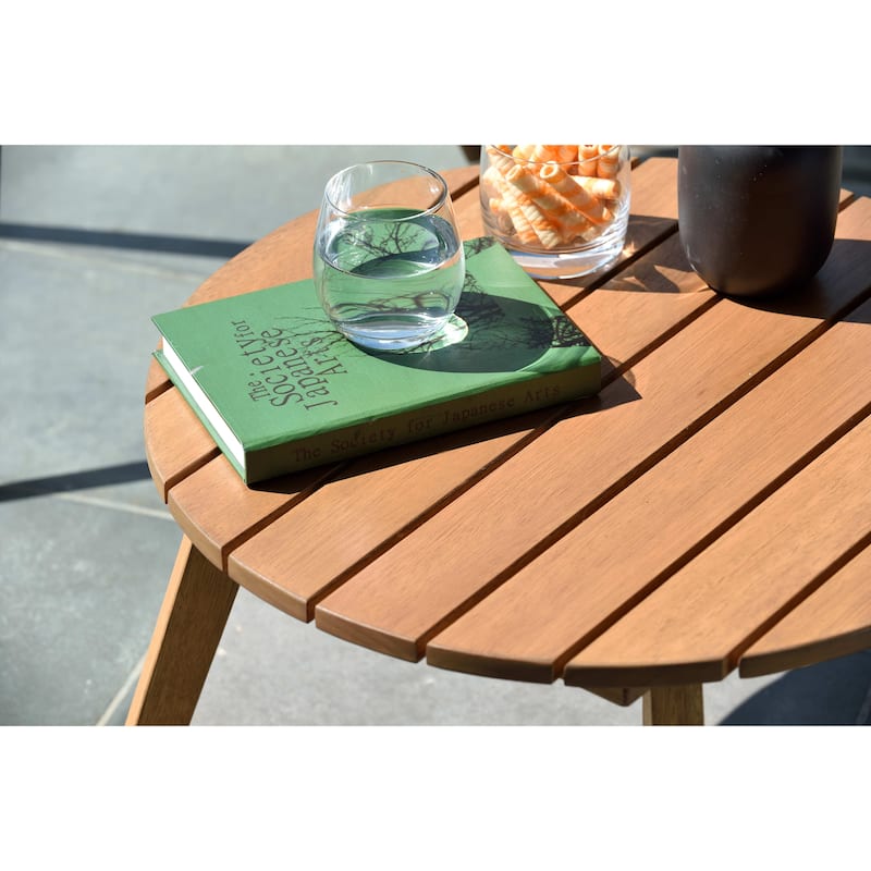 Lifestyle Garden 3-Piece Outdoor Bistro Setaing Set (Teak Finish)