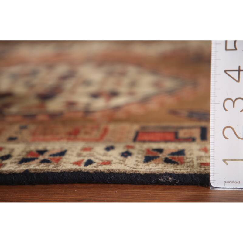 Traditional Ardebil Persian Vintage Runner Rug Handmade Wool Carpet - 2'10"x 10'5"