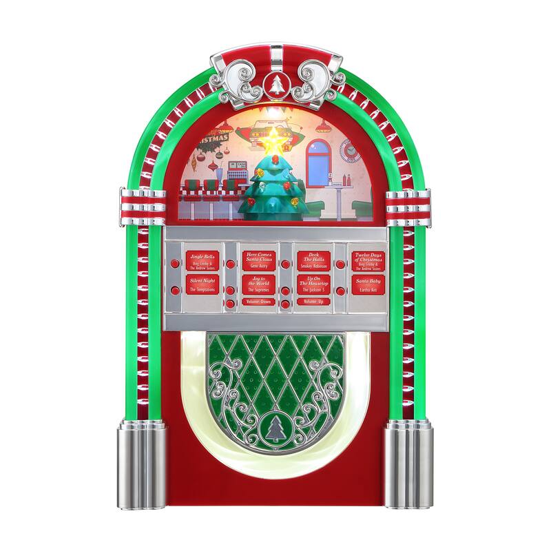 10.3" Retro Rock-O-Rama Jukebox - Red